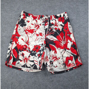 Vintage Nike Swim Shorts Mens XL Lined Tropical Floral Board Shorts Coastal Y2K